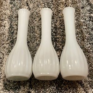 Milk Glass Bud Vase Bundle Vintage